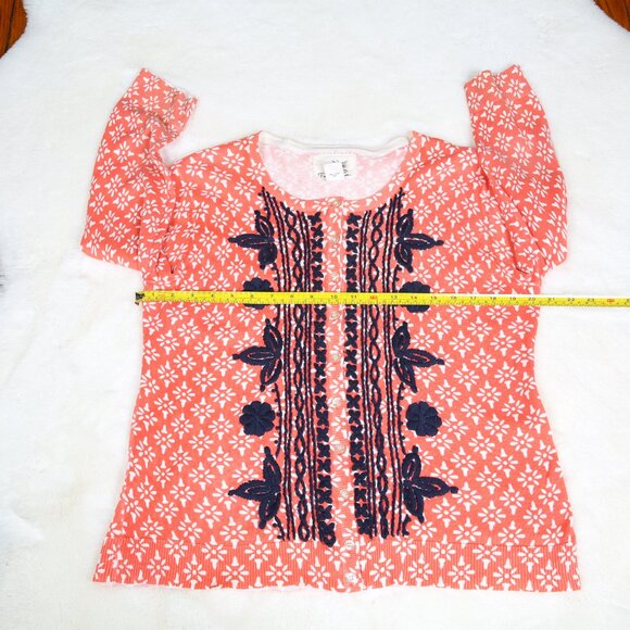 TABITHA for ANTHROPOLOGIE Embroidered Button-Up Cardigan - Picture 8 of 13